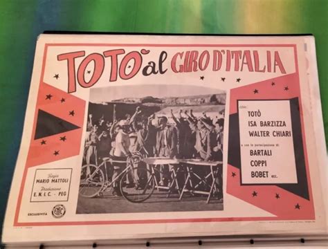 FILM TOTÒ AL GIRO D ITALIA fotobusta poster Barzizza Chiari Ciclismo