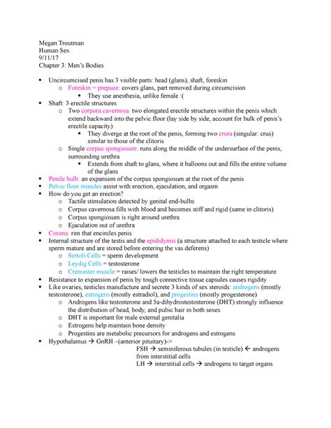 Chapter 3 Summary Discovering Human Sexuality Megan Troutman Human