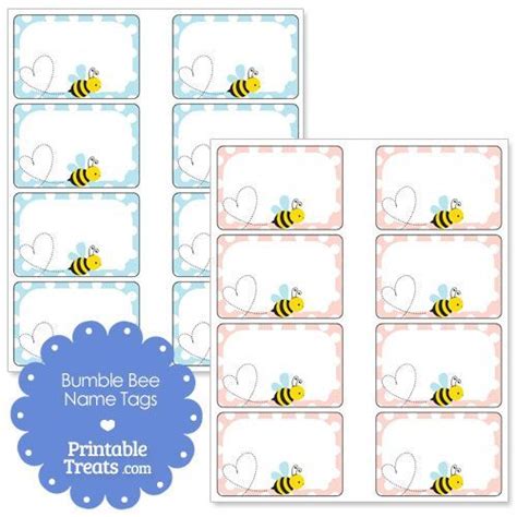 Printable Bumble Bee Name Tags