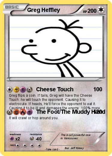 Pokémon Greg Heffley 219 219 - Cheese Touch - My Pokemon Card