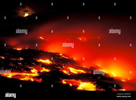 Lava flow from Kilauea, the worlds most active volcano Stock Photo - Alamy