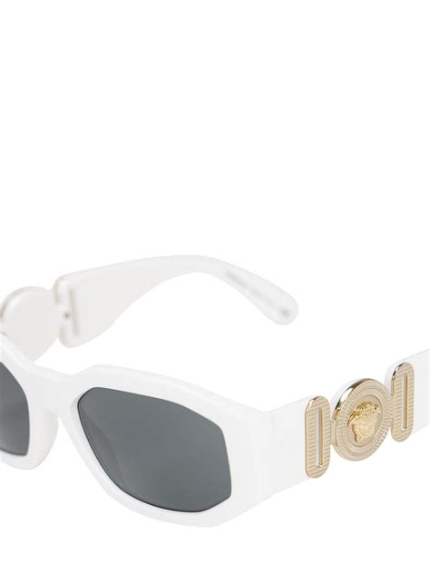 Versace Biggie Squared Sunglasses In White Lyst