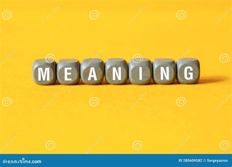 Meaning Word Concept On Building Blocks Text Stock Photo Image Of