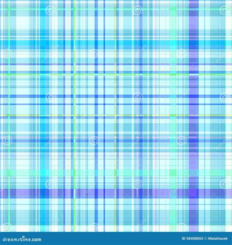 Seamless Blue Gingham Pattern Stock Illustration Image