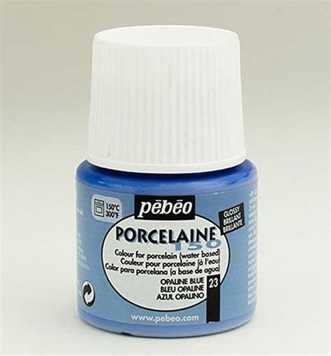 Porseleinverf 23 Opaline Blue Pebeo 45ml Bol