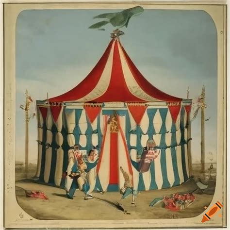 Vintage Circus Tent Illustration On Craiyon