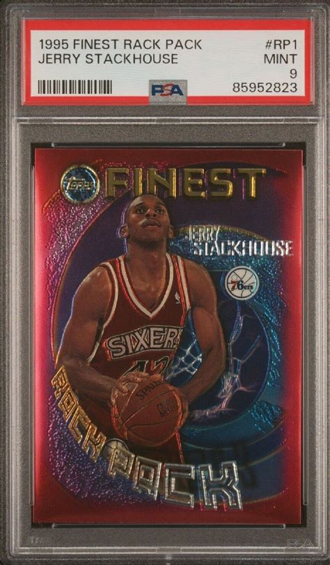 1995 Finest Rack Pack Rp1 Jerry Stackhouse Rookie Card Psa 9 Pop 2 Ebay