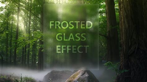 Photoshop How To Create A Frosted Glass Effect Youtube