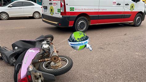 Servidor P Blico Sofre Acidente De Moto Em Frente Ao Cpa News Rond Nia