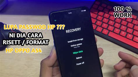 Cara Reset HP OPPO A54 Working Password Unlock Hard Reset OPPO A54