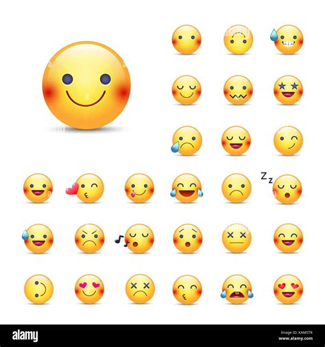 Smileys Vectorial Conjunto De Iconos Emoticons Pack Feliz Feliz