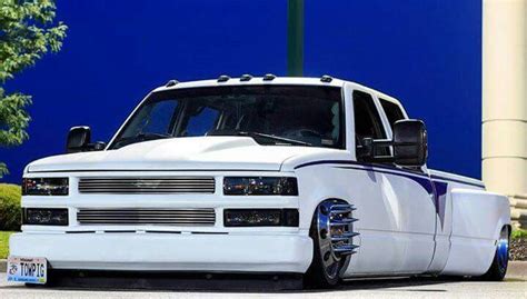 White Lowrider Trucks Chevy Silverado