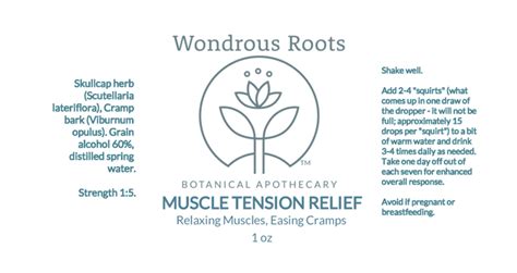 Muscle Tension Relief - Wondrous Roots