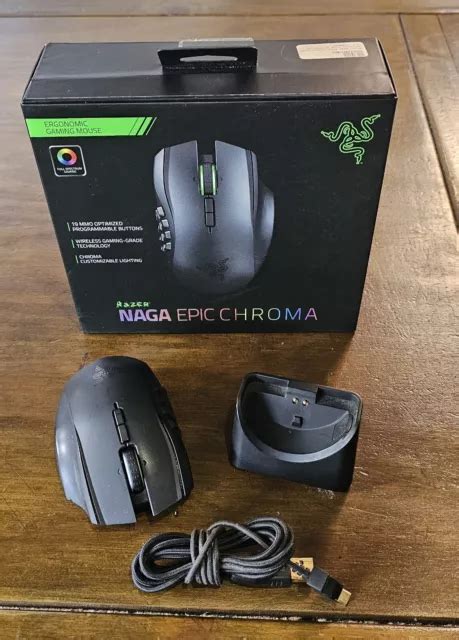 Razer Naga Epic Chroma Wireless Laser Rgb Led Mmo Gaming Mouse With