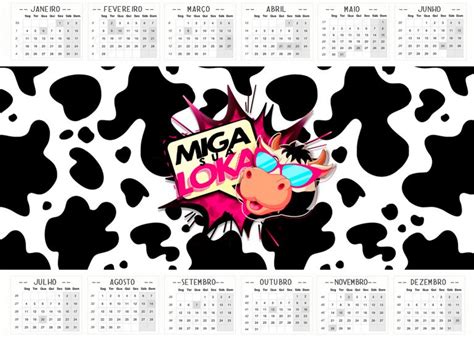 Calendario 2016 Miga Sua Loka Fazendo A Nossa Festa