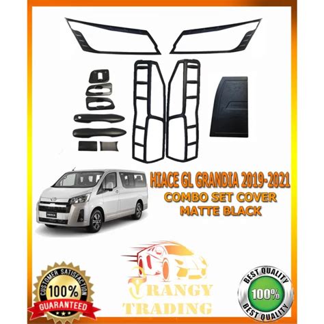 Toyota Hiace GL Grandia 2019 To 2021 Garnish Combo Set Cover Matte