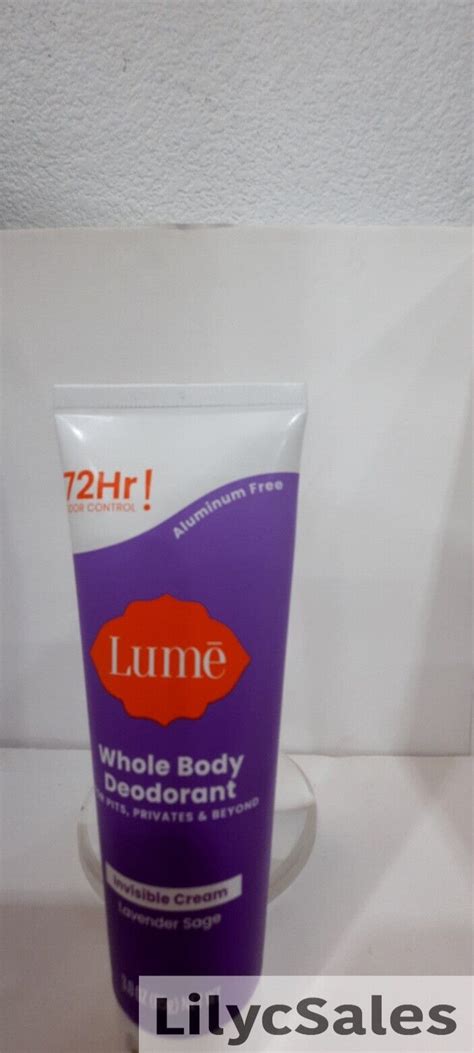 Lume Whole Body Deodorant Invisible Cream Tube EBay