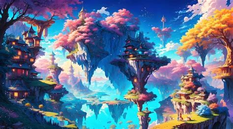 Premium Photo | A stunning 4K wallpaper set in a whimsical anime ...