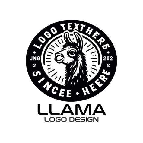 Llama Vector Logo Design Premium Ai Generated Vector