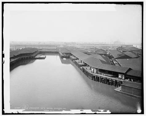 Ocean Steamship Co S Docks Savannah Ga Library Of Congress