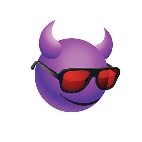 Devilish Grin Emoticon Clip Art Illustrations Royalty Free Vector