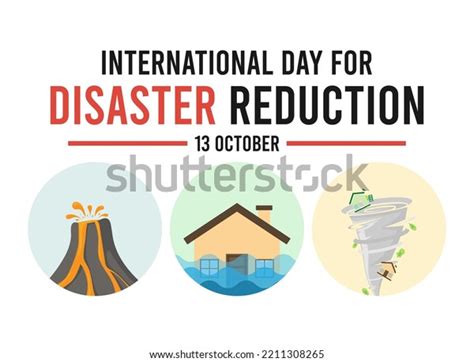 International Day Disaster Reduction October 13 Stock Vector Royalty