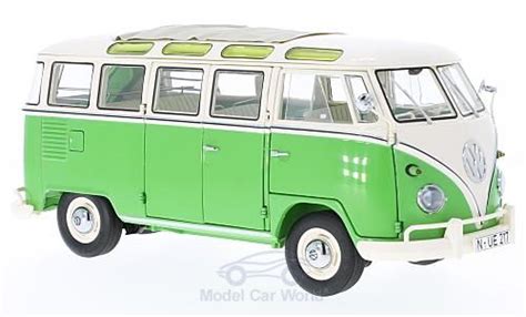 Diecast Model Cars Volkswagen T1 B 118 Schuco B Samba Greenbeige