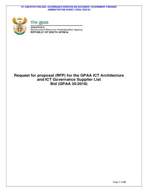 Fillable Online Request For Proposal Rfp For The Gpaa Ict