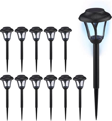 Relaxdays Solar Tuinlampen Buitenlampen Met Grondpen 39 Cm Solar