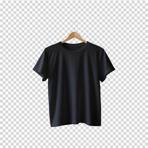 Tshirt Noir Vue De Face Maquette Image Png Psd Premium