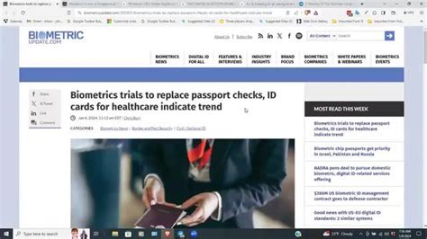 Biometrics Are Replacing Passports And Health Id Cards Worldwide