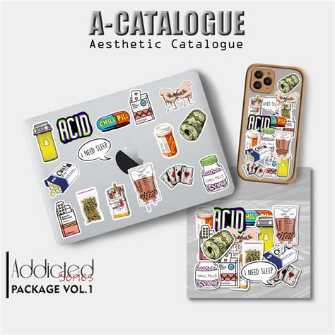 Jual Sticker Aesthetic Case Handphone Laptop Tumblr Bujo Hypebeastbrand