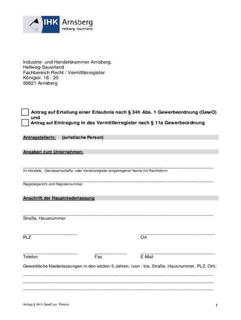 Ausf Llbar Online Antrag Auf Erteilung Einer Erlaubnis Nach H Abs Fax