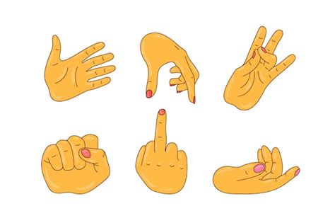 Free Vector | Hand drawn emoji hands element