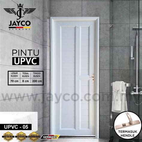 Promo Jayco Pintu Kamar Mandi Putih X Cm Upvc Full Panel Cicil