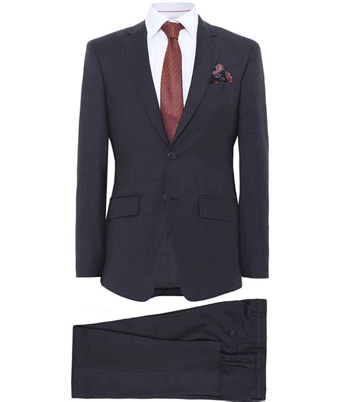 Hackett Slim Fit Plain Wool Suit in Gray for Men | Lyst