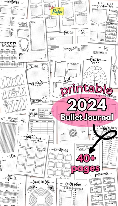 Bullet Journal Template Kit Set Up Your Bujo For The Entire Year