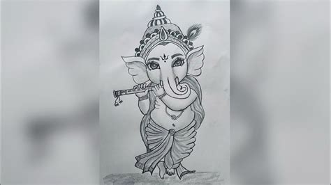 How To Draw Lord Ganesha In Lord Krishna Styles Ganesh Chaturthi