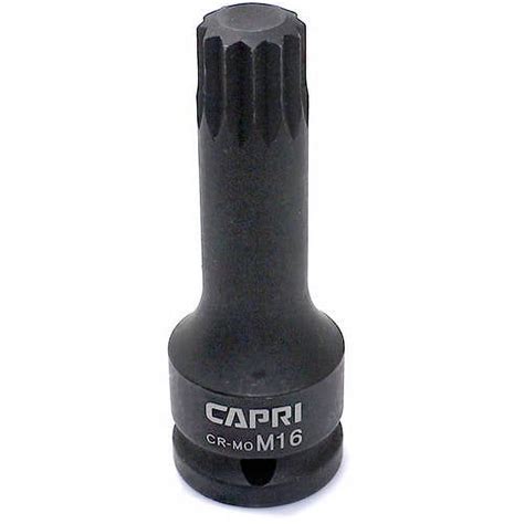 Capri Tools 30070 16mm XZN Triple Square Impact Bit Socket With 1 2