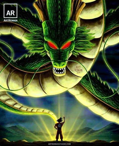 Goku And Shenron Dragon Ball Z Dragones Faces De Goku Arte De Dragón