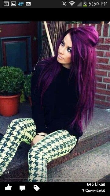 Violet And Wild Orchid Hair Color Purple Dyed Hair Purple Hair Styles