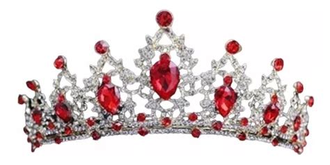 Corona Roja Tiara Diadema Xv A Os Quincea Era Tocado Env O Gratis