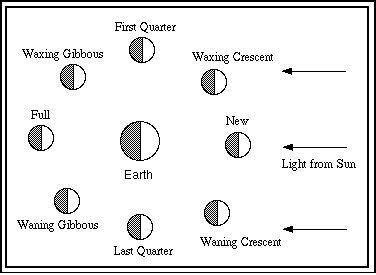 Phases Of The Moon Diagram