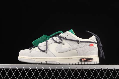 Off White X Nike SB Dunk Low Lot 20 Of 50 Neutral Grey Gridiron DJ0950