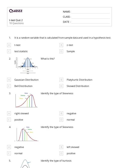 50 Central Limit Theorem Worksheets On Quizizz Free And Printable