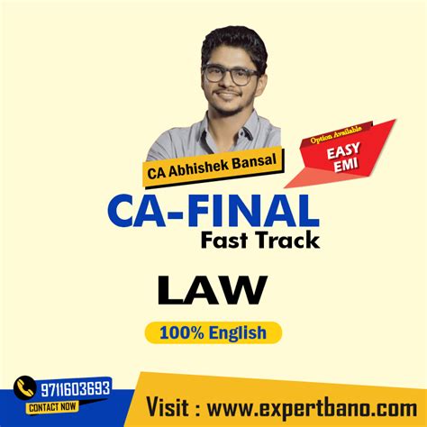 CA Final Law Fast Track English By CA Abhishek Bansal Expert Bano