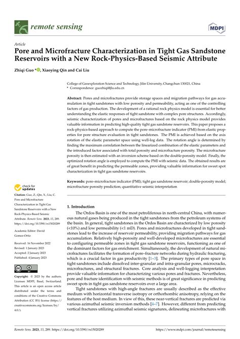 Pdf Pore And Microfracture Characterization In Tight Gas Sandstone