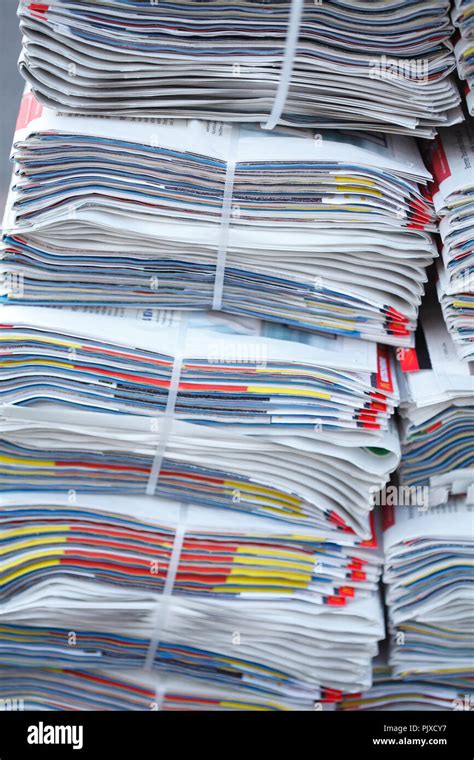 Newspaper Pile Of Daily Newspapers Background Texture Stock Photo Alamy