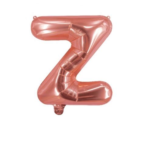 Ballon Mylar Lettre Z Orose Gold 40cm Fiesta Republic