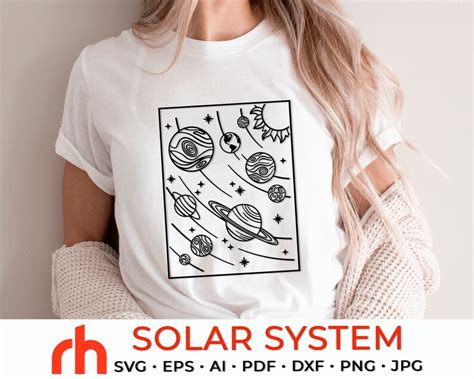 Solar System Svg Space Decor Cut File Etsy